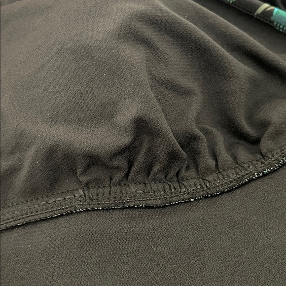 Aqua Green Waist Detail 1 Piece Swimsuit Black Floral Women's (M or L) - Picture 6 of 6